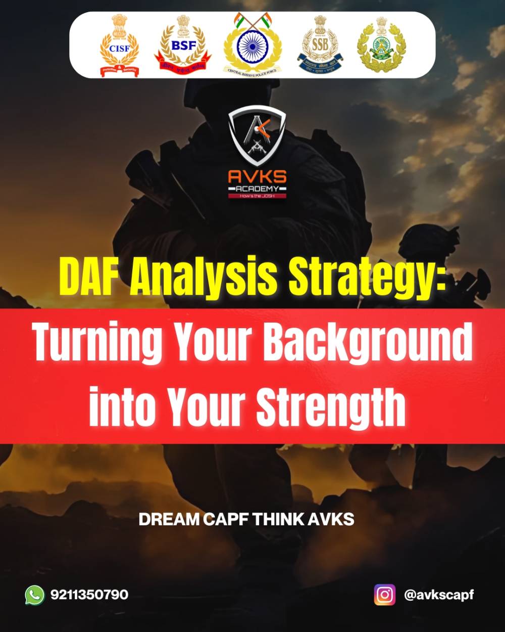 DAF Analysis Strategy: Turning Your Background into Your Strength (CAPF AC Interview)