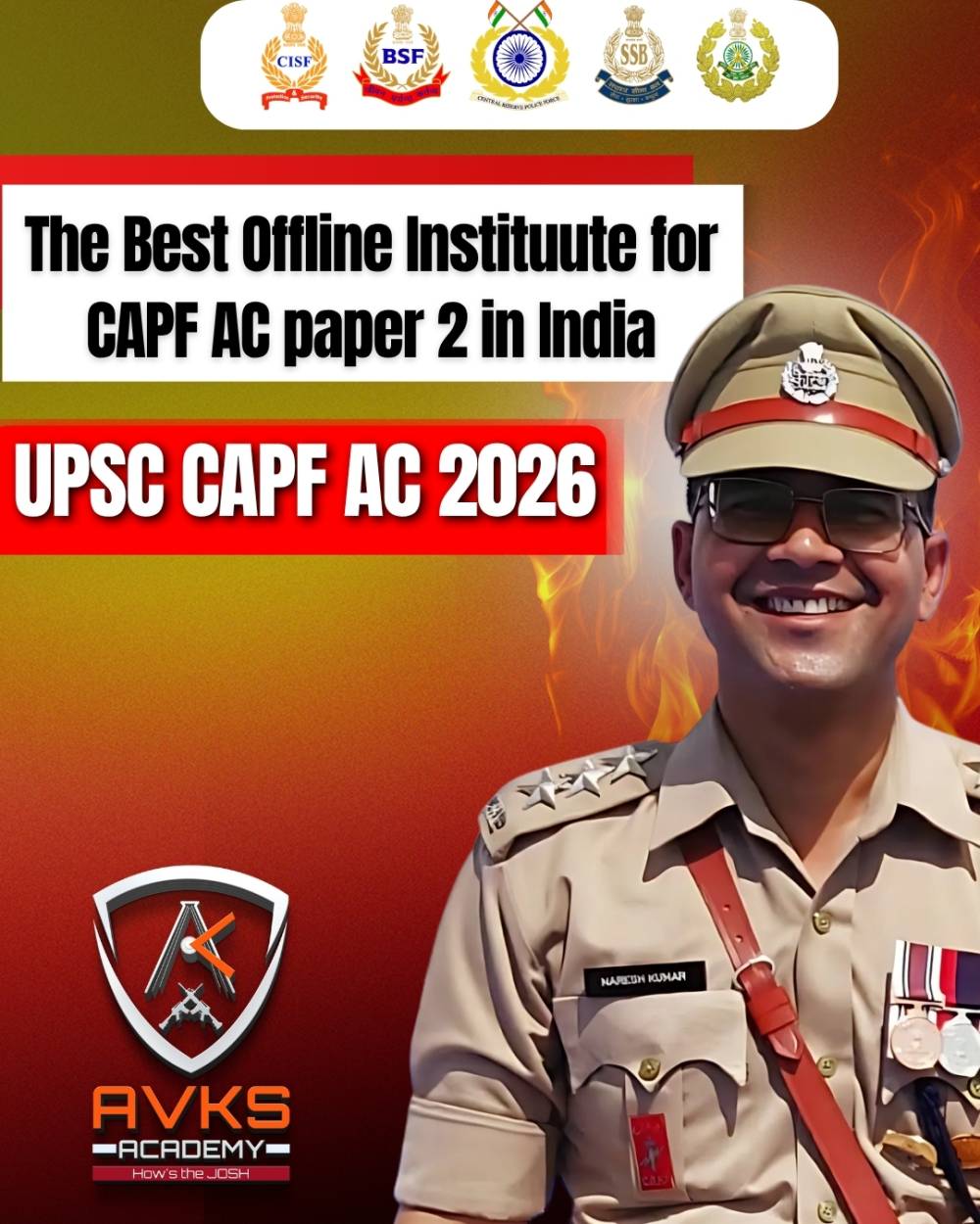 AVKS Academy: The Best Institute for Offline Preparation of CAPF AC Paper 2 in India