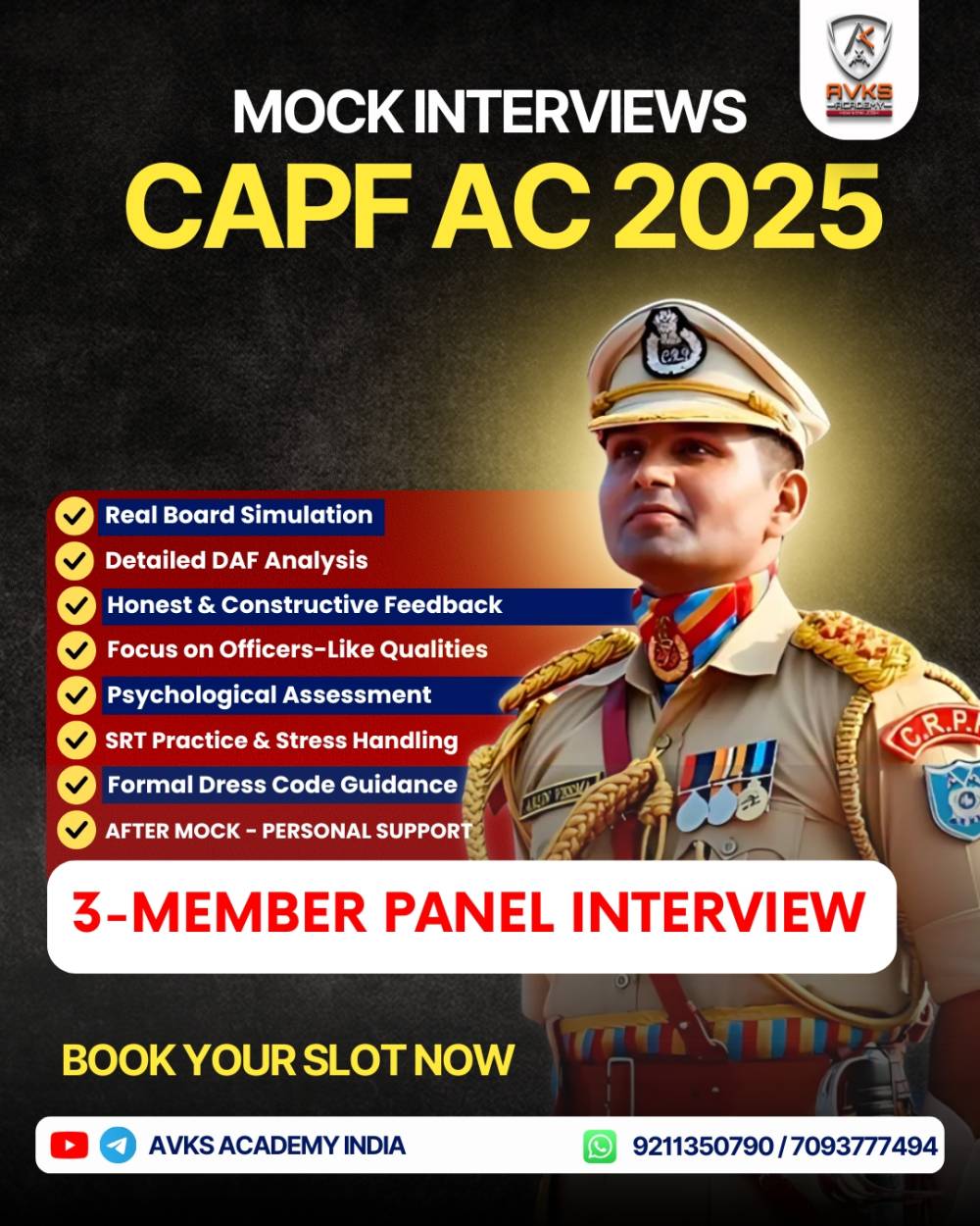 CAPF AC 2025 Mock Interviews: Best Panel in India for Final Selection