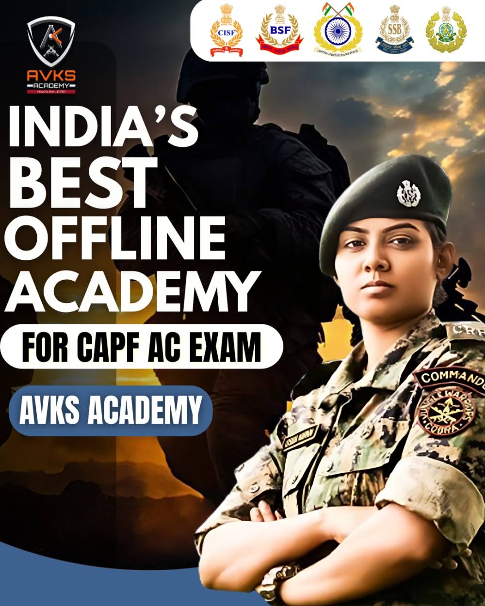 AVKS Academy — India’s Best Offline Institute for CAPF AC Exam Preparation