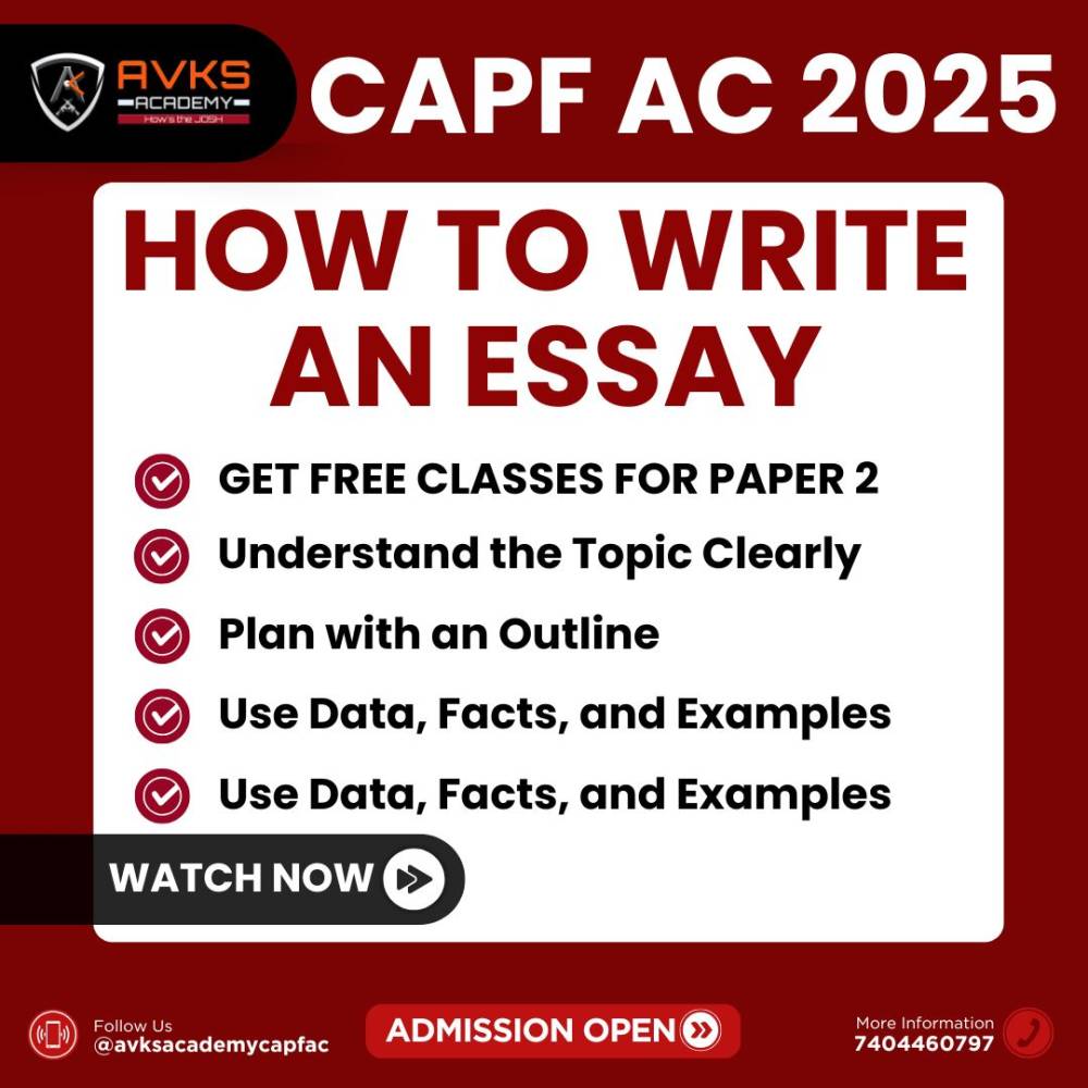 How to Write an Essay for CAPF AC 2025: A Comprehensive Guide