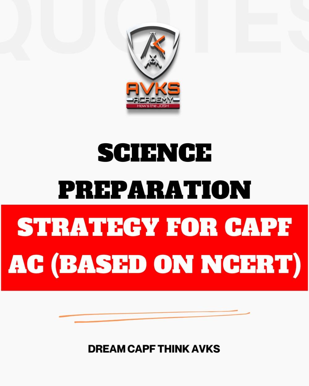 Science Preparation Strategy for CAPF AC (Based on NCERT)