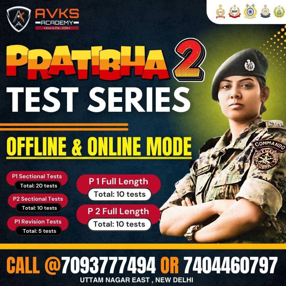 Best Test Series for CAPF AC 2025 – PRATIBHA 2 by AVKS Academy